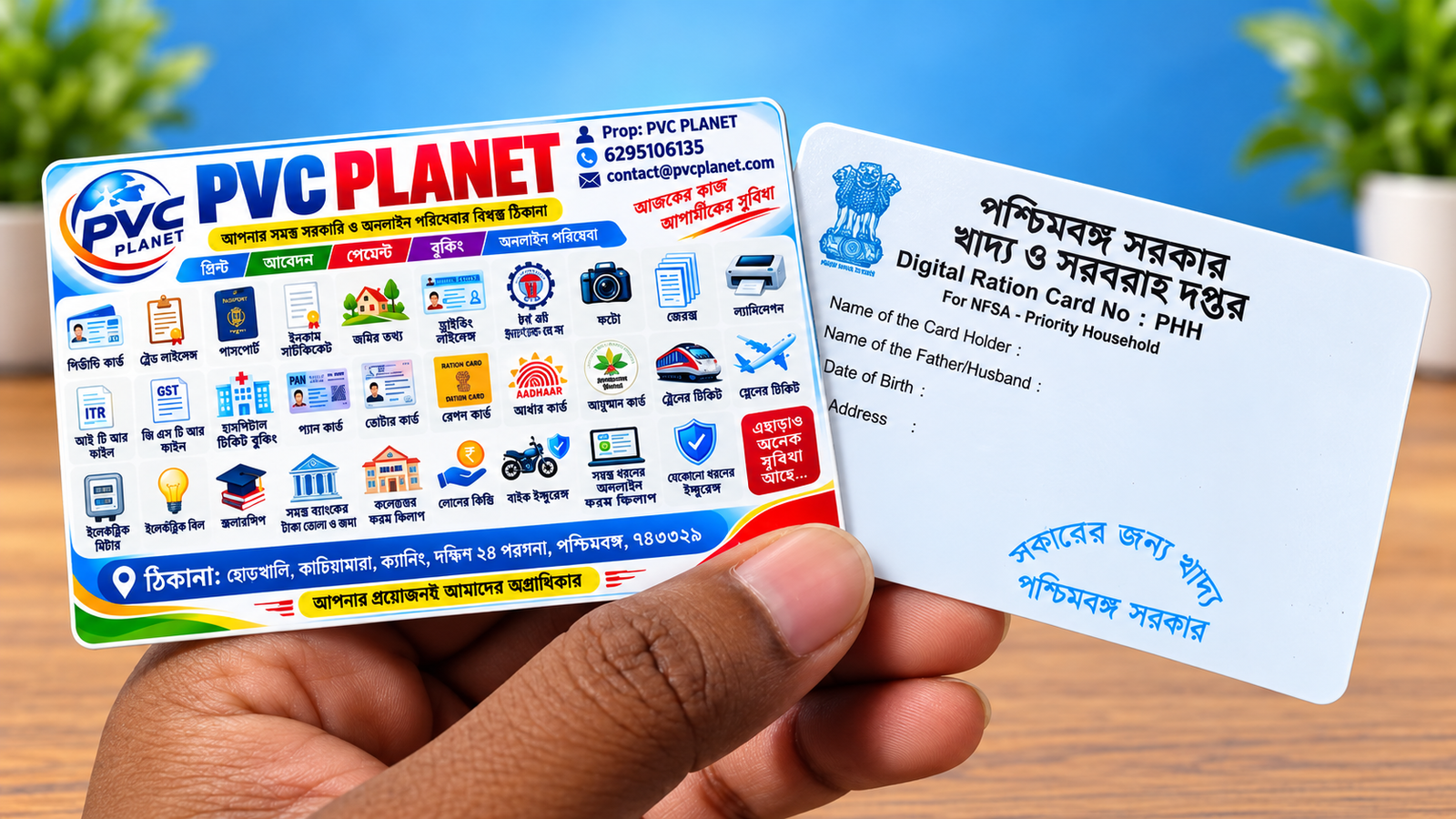 Custom Printed Card Cover – Your Shop Name & Logo